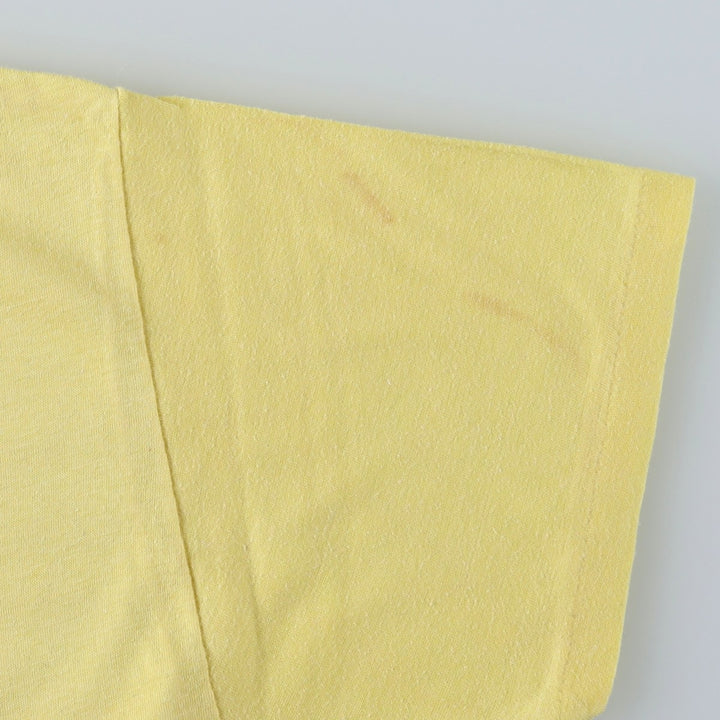 90'S ROYAL FIRST CLASS Print T-Shirt, Made in USA, Men's XL equivalent, Vintage cotton yellow type Vintage Second Hand