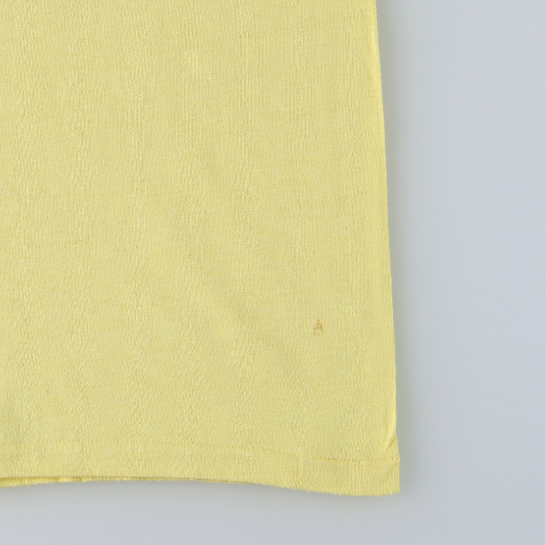 90'S ROYAL FIRST CLASS Print T-Shirt, Made in USA, Men's XL equivalent, Vintage cotton yellow type Vintage Second Hand