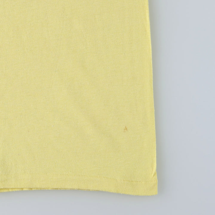 90'S ROYAL FIRST CLASS Print T-Shirt, Made in USA, Men's XL equivalent, Vintage cotton yellow type Vintage Second Hand