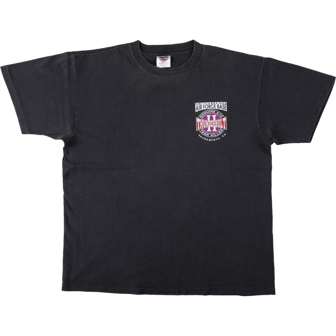 90'S POWER PRO by ONEITA Printed T-Shirt, Men's XL equivalent, Vintage cotton black type Vintage Second Hand