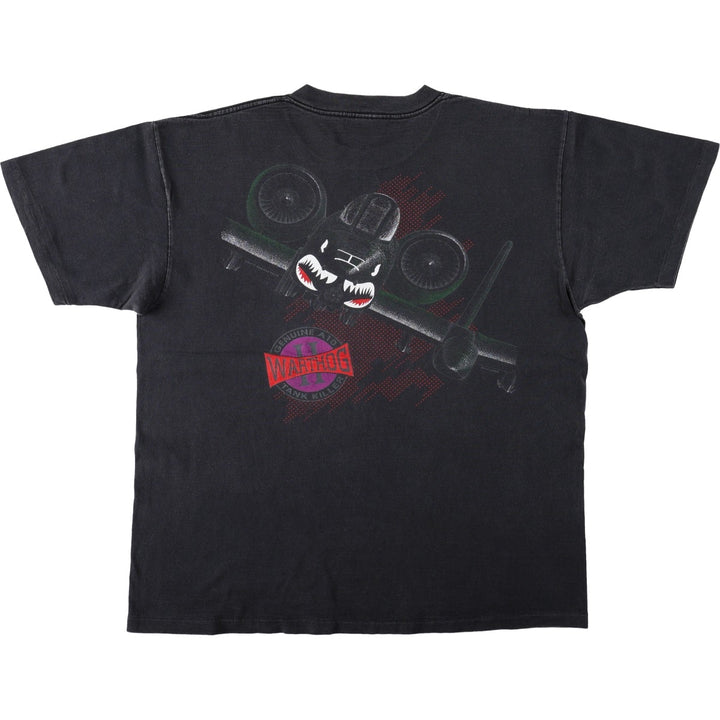 90'S POWER PRO by ONEITA Printed T-Shirt, Men's XL equivalent, Vintage cotton black type Vintage Second Hand