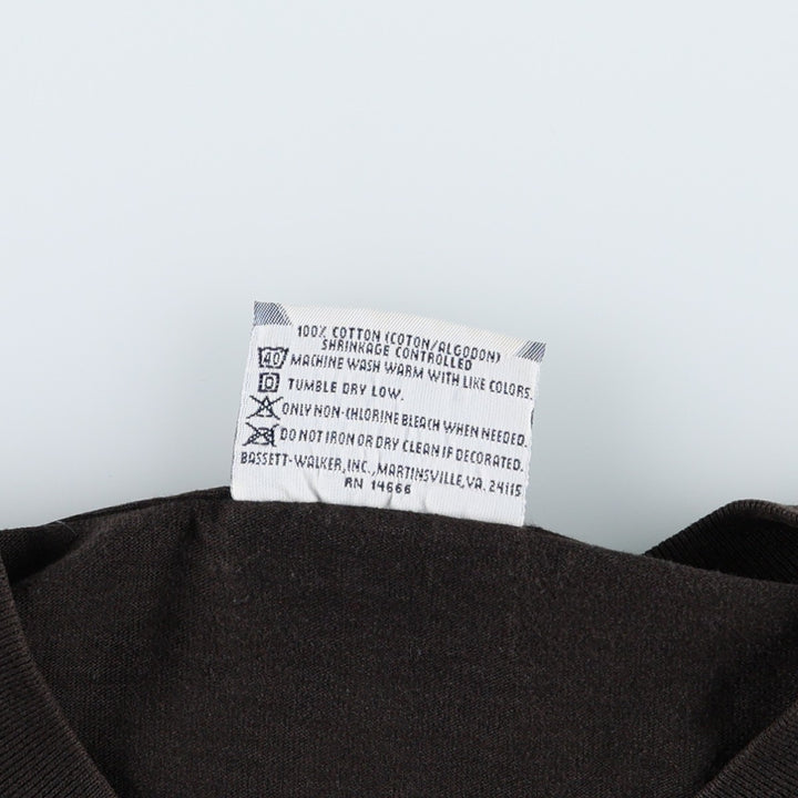 Lee Print T-Shirt, Made in USA, Men's Size XL cotton black type Vintage Second Hand