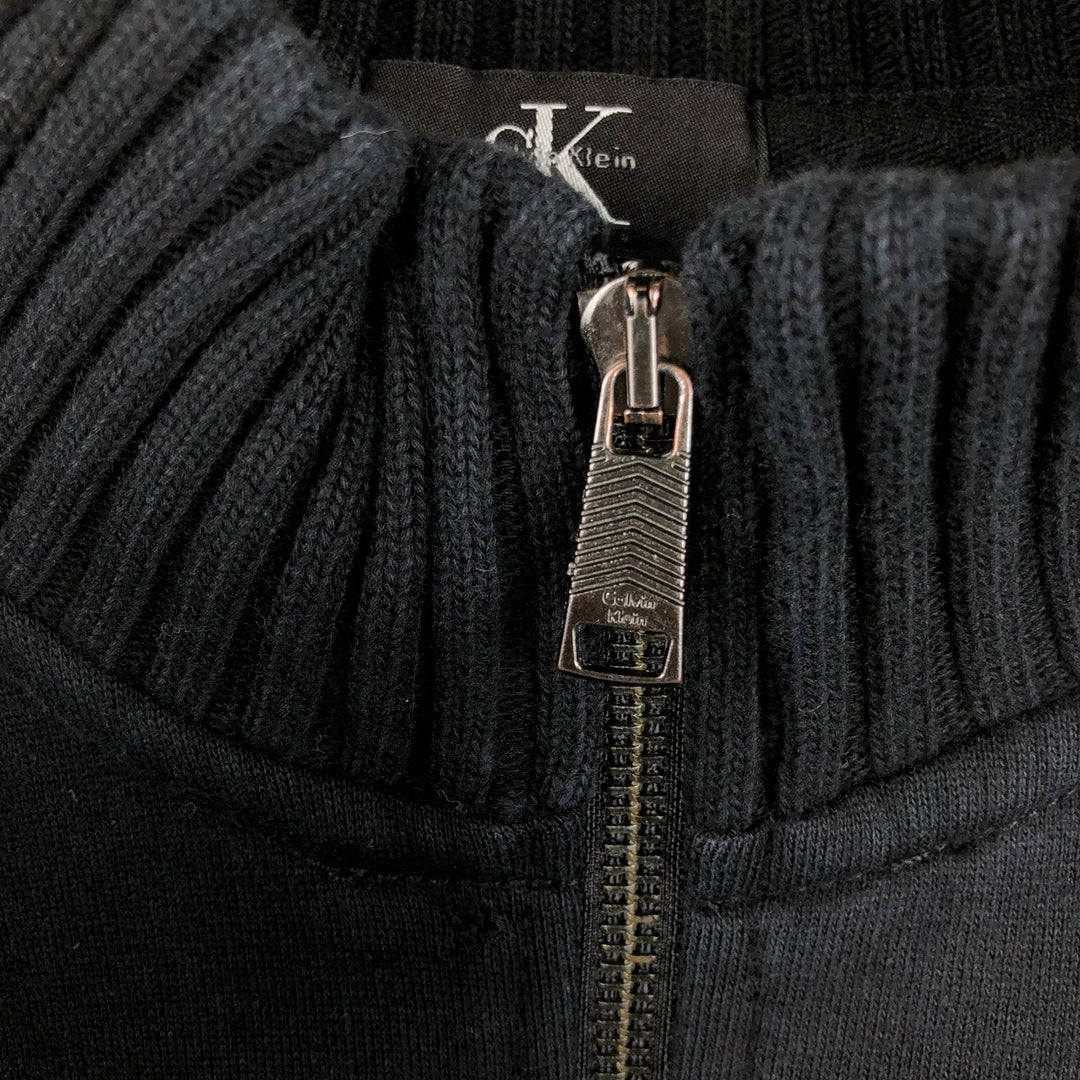 90s-00'S Calvin Klein full-zip sweatshirt, men's size XL equivalent. cotton black type Vintage Second Hand