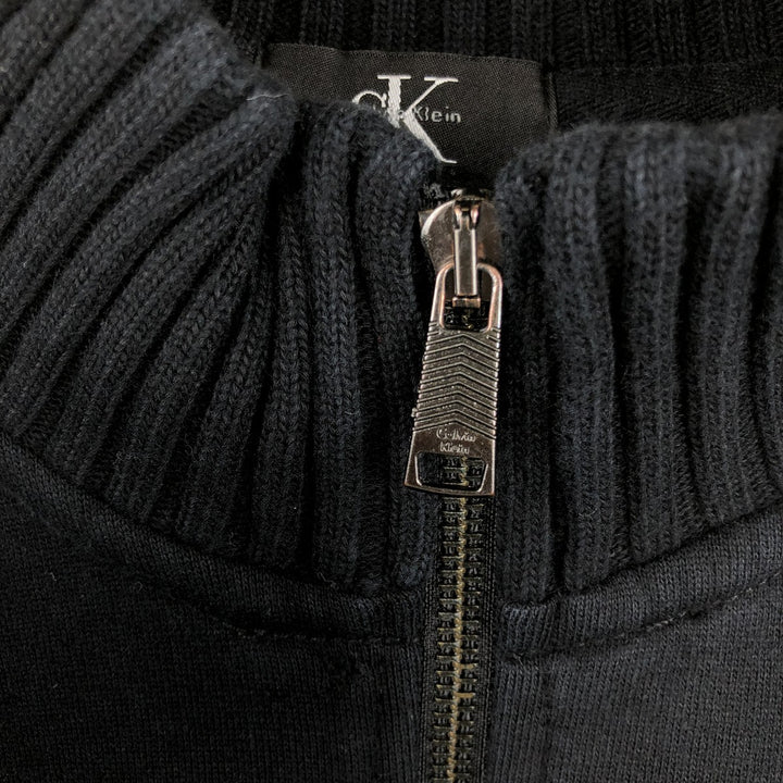 90s-00'S Calvin Klein full-zip sweatshirt, men's size XL equivalent. cotton black type Vintage Second Hand