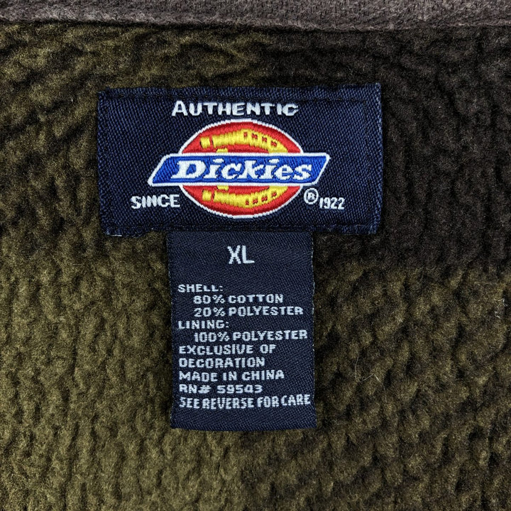 Dickies Sweat Full Zip Hoodie Men's XL cotton brown type Vintage Second Hand