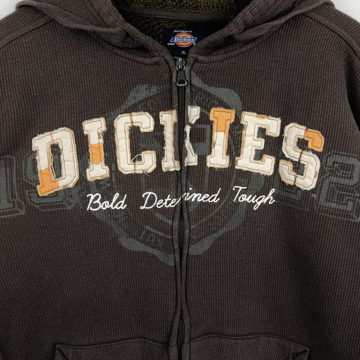 Dickies Sweat Full Zip Hoodie Men's XL cotton brown type Vintage Second Hand