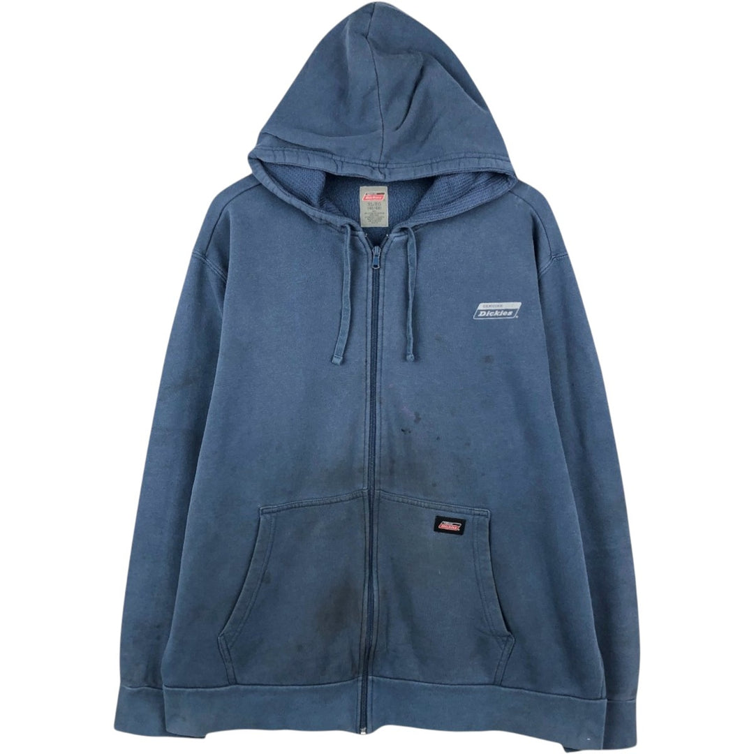 Dickies full-zip sweatshirt hoodie, men's size XL (equivalent), vintage. cotton blue type Vintage Second Hand