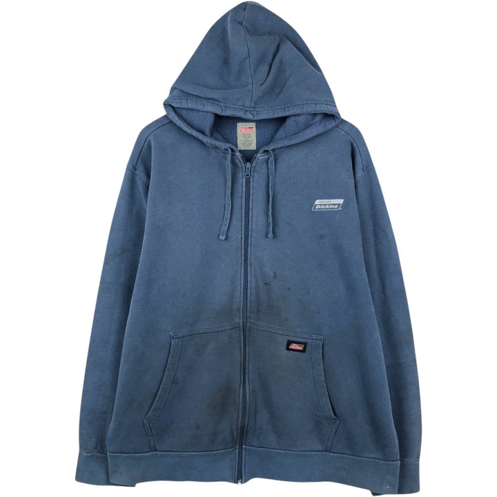Dickies full-zip sweatshirt hoodie, men's size XL (equivalent), vintage. cotton blue type Vintage Second Hand