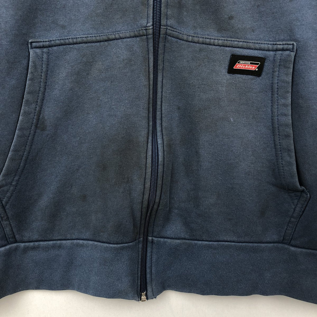 Dickies full-zip sweatshirt hoodie, men's size XL (equivalent), vintage. cotton blue type Vintage Second Hand