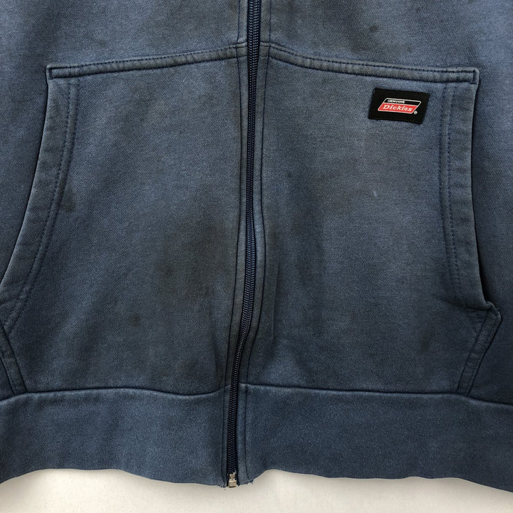 Dickies full-zip sweatshirt hoodie, men's size XL (equivalent), vintage. cotton blue type Vintage Second Hand