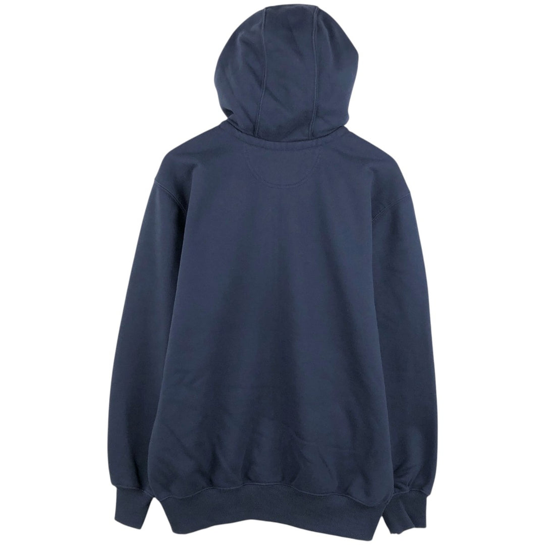 Carhartt Loose Fit Rain Defender Flemore and Sons Advertising Sweat Full-Zip Hoodie, Men's Size M (approx.) cotton navy blue type Vintage Second Hand