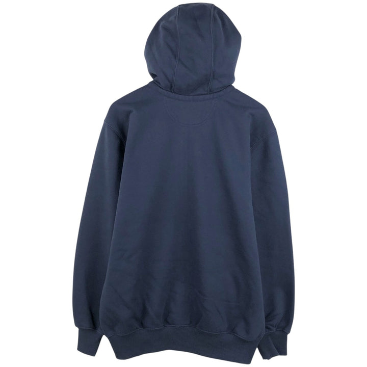 Carhartt Loose Fit Rain Defender Flemore and Sons Advertising Sweat Full-Zip Hoodie, Men's Size M (approx.) cotton navy blue type Vintage Second Hand