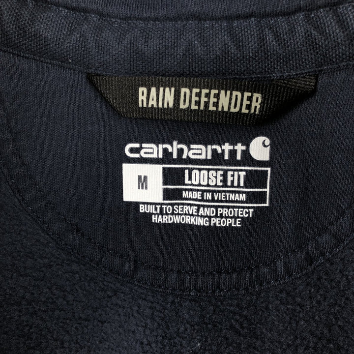 Carhartt Loose Fit Rain Defender Flemore and Sons Advertising Sweat Full-Zip Hoodie, Men's Size M (approx.) cotton navy blue type Vintage Second Hand