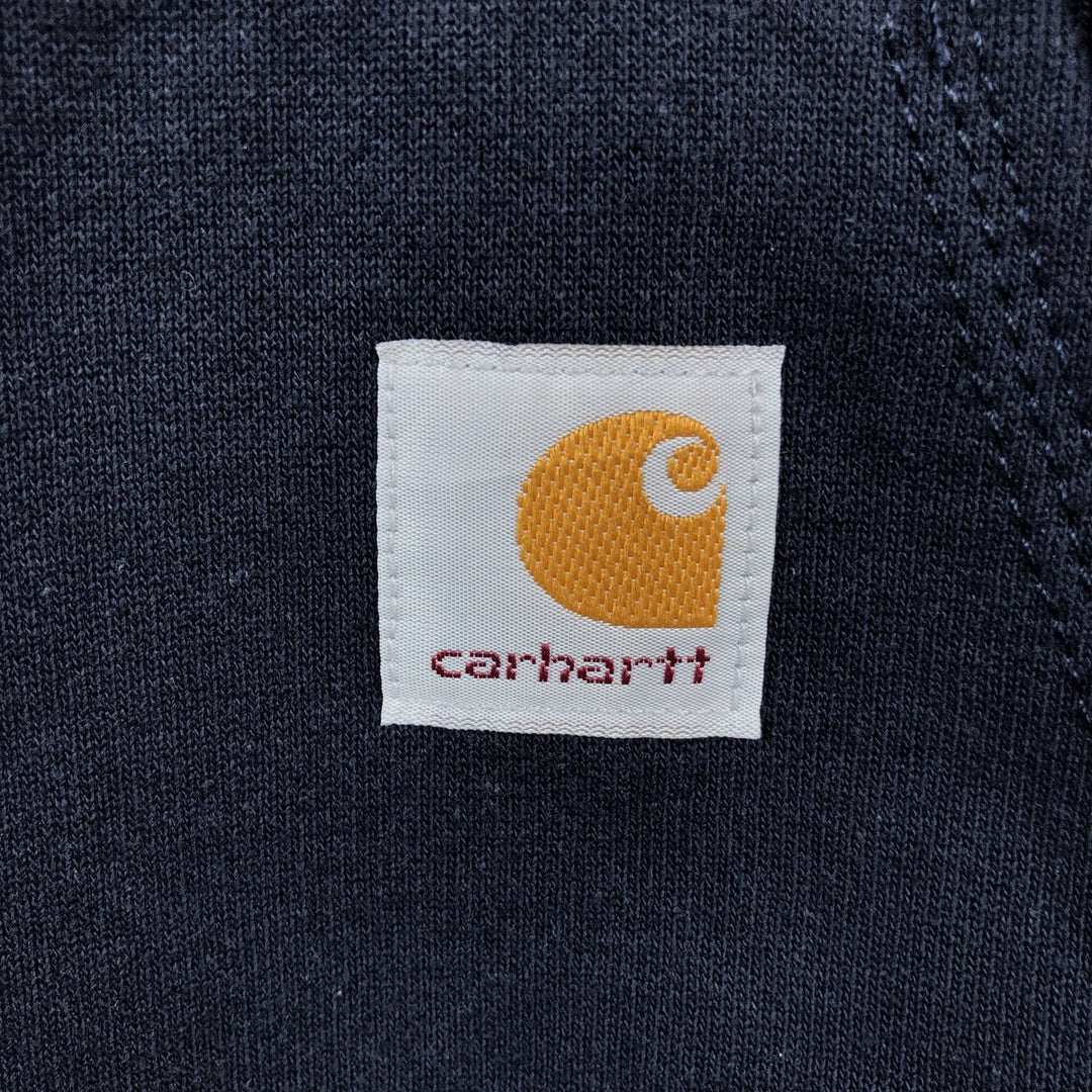 Carhartt Loose Fit ECCOTROL Advertising Full-Zip Sweatshirt Hoodie (Men's XXL equivalent) cotton navy blue type Vintage Second Hand