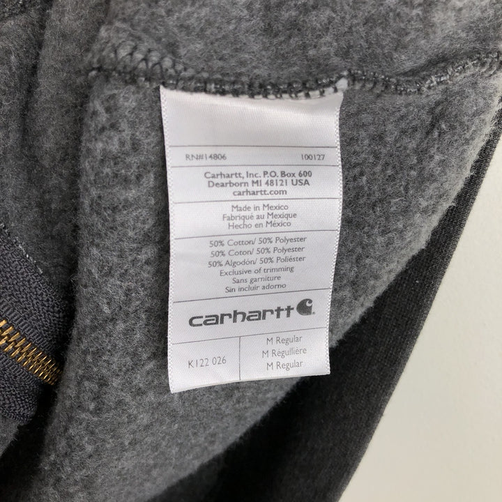 Carhartt ORIGINAL FIT Ingling Eagle Pattern Advertising Full-Zip Sweatshirt Hoodie, Men's Size M (approx.) cotton Charcoal Vintage Second Hand