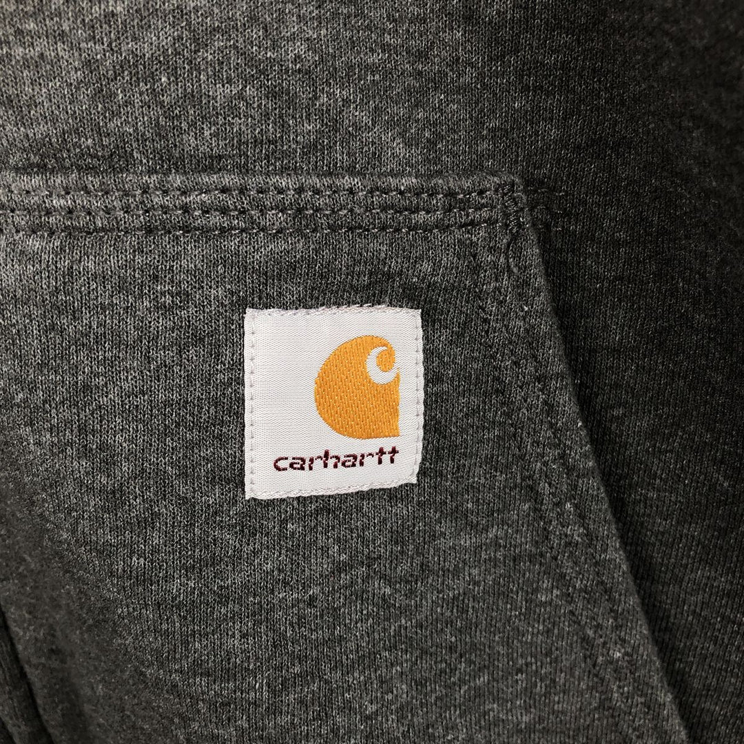 Carhartt ORIGINAL FIT Ingling Eagle Pattern Advertising Full-Zip Sweatshirt Hoodie, Men's Size M (approx.) cotton Charcoal Vintage Second Hand