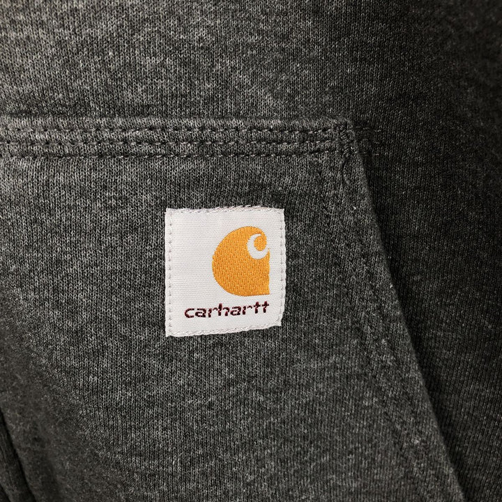 Carhartt ORIGINAL FIT Ingling Eagle Pattern Advertising Full-Zip Sweatshirt Hoodie, Men's Size M (approx.) cotton Charcoal Vintage Second Hand