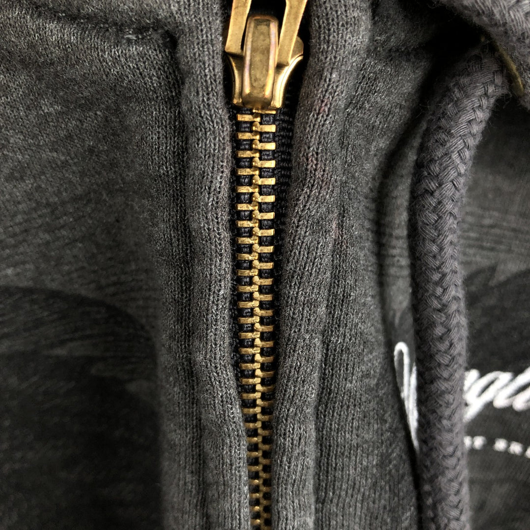 Carhartt ORIGINAL FIT Ingling Eagle Pattern Advertising Full-Zip Sweatshirt Hoodie, Men's Size M (approx.) cotton Charcoal Vintage Second Hand