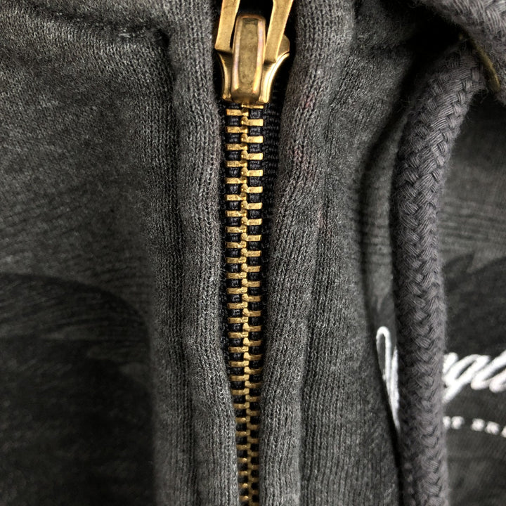 Carhartt ORIGINAL FIT Ingling Eagle Pattern Advertising Full-Zip Sweatshirt Hoodie, Men's Size M (approx.) cotton Charcoal Vintage Second Hand