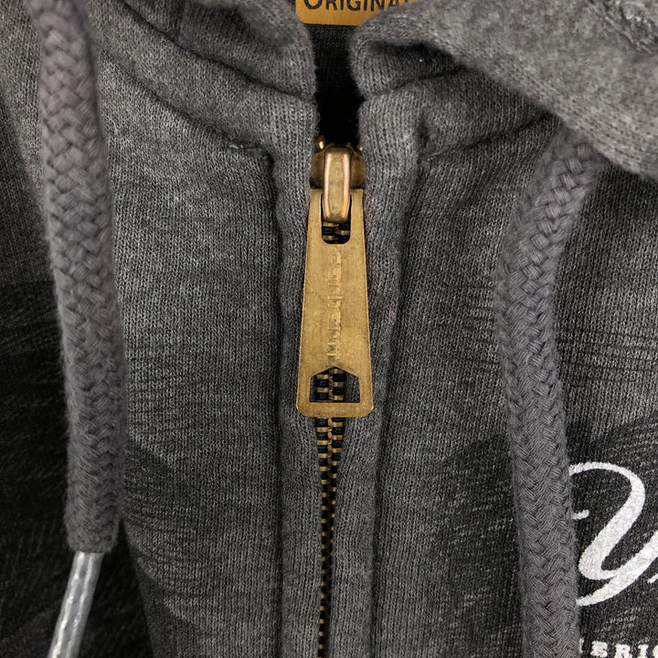 Carhartt ORIGINAL FIT Ingling Eagle Pattern Advertising Full-Zip Sweatshirt Hoodie, Men's Size M (approx.) cotton Charcoal Vintage Second Hand