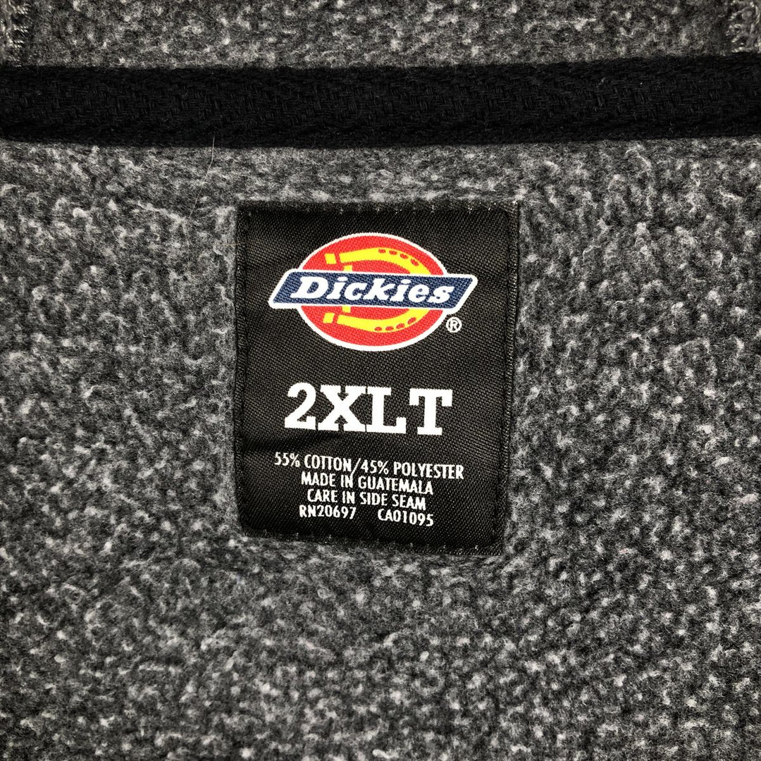 Dickies Sweat Full Zip Hoodie Men's XXL cotton Charcoal Vintage Second Hand