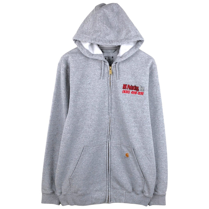 Carhartt Loose Fit RK Painting, Inc. Advertising Full-Zip Sweatshirt Hoodie, Men's Size M (approx.) cotton gray type Vintage Second Hand