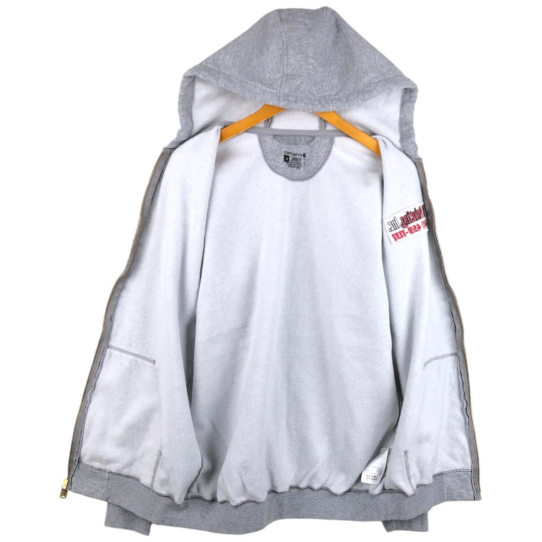 Carhartt Loose Fit RK Painting, Inc. Advertising Full-Zip Sweatshirt Hoodie, Men's Size M (approx.) cotton gray type Vintage Second Hand