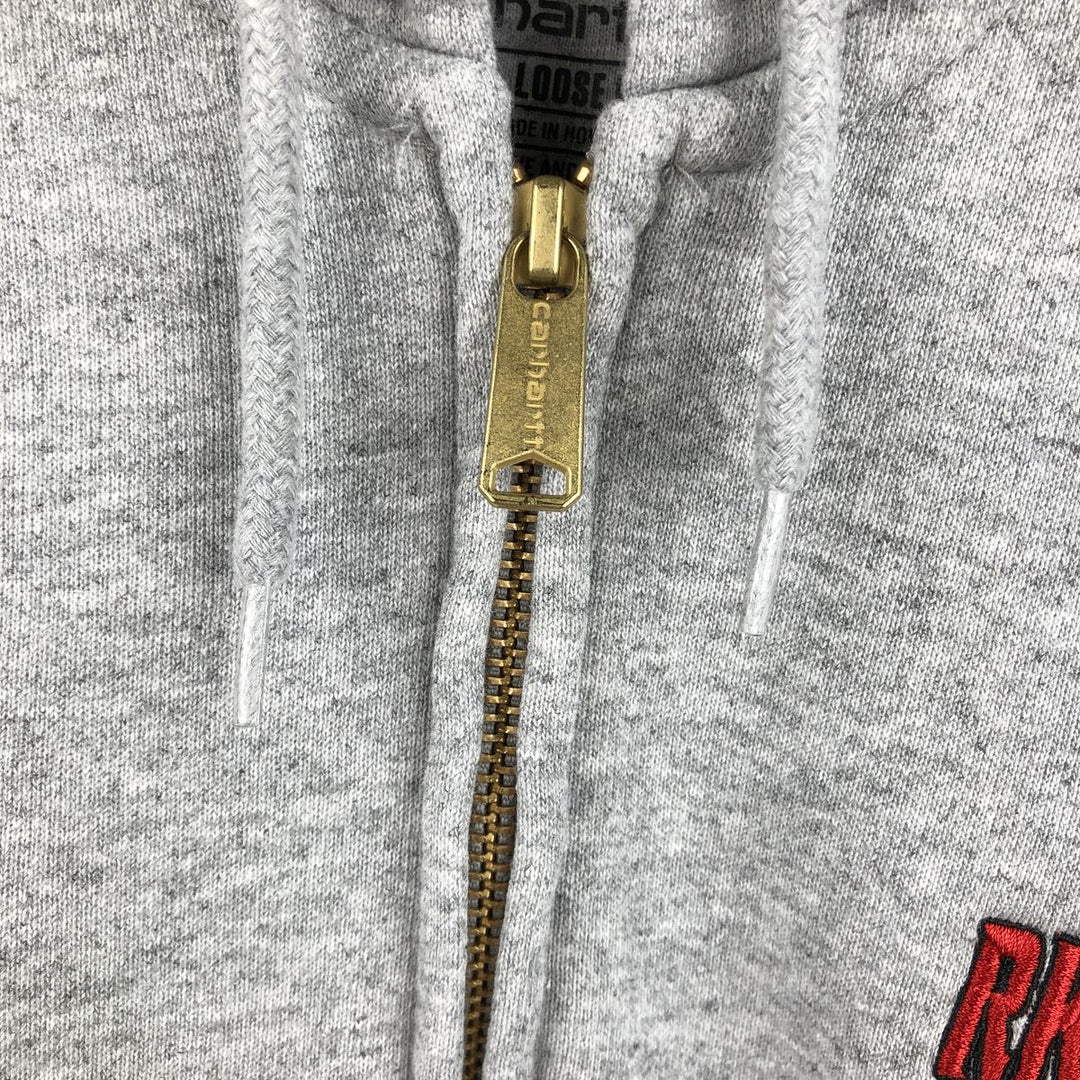 Carhartt Loose Fit RK Painting, Inc. Advertising Full-Zip Sweatshirt Hoodie, Men's Size M (approx.) cotton gray type Vintage Second Hand