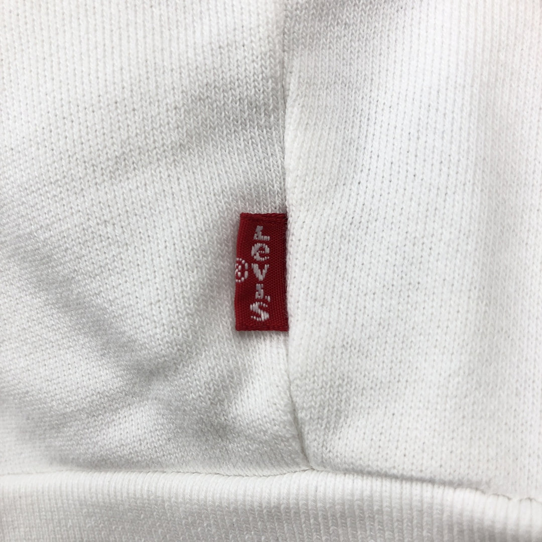 Levi's Sweatshirt Full Zip Hoodie, Men's Size L cotton white type Vintage Second Hand