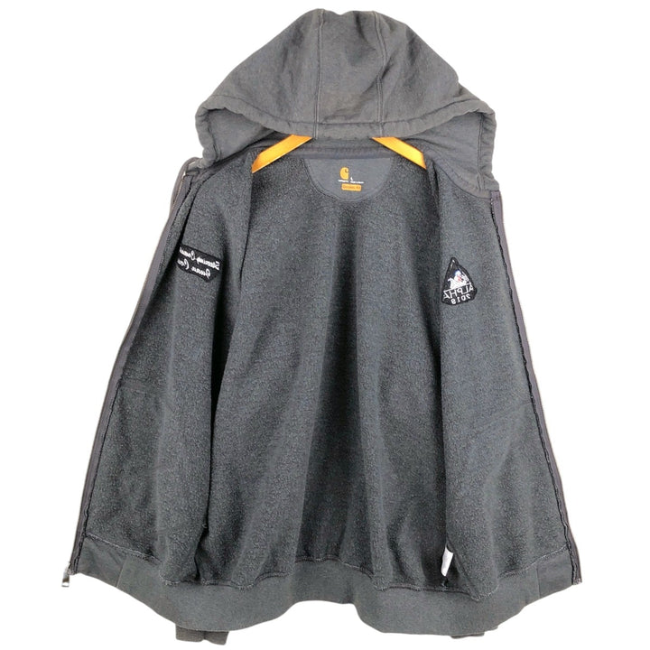 Carhartt ORIGINAL FIT Sweat Full Zip Hoodie, Men's L size cotton Charcoal Vintage Second Hand