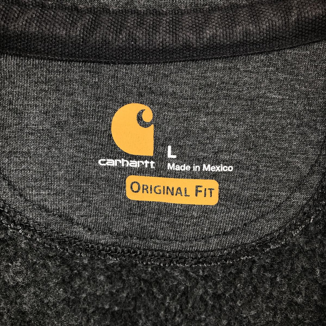 Carhartt ORIGINAL FIT Sweat Full Zip Hoodie, Men's L size cotton Charcoal Vintage Second Hand