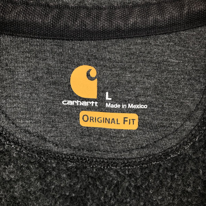 Carhartt ORIGINAL FIT Sweat Full Zip Hoodie, Men's L size cotton Charcoal Vintage Second Hand