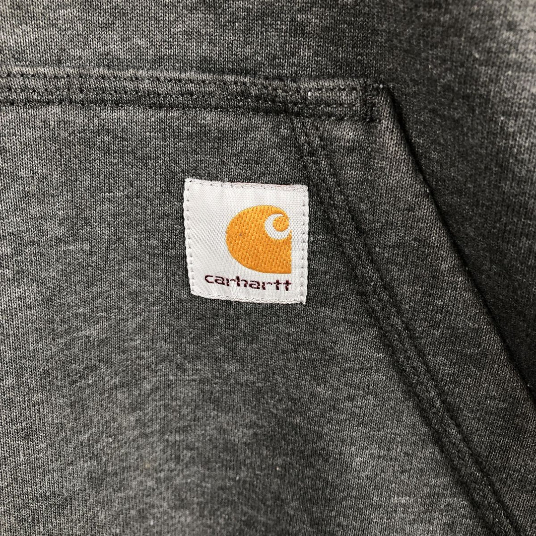 Carhartt ORIGINAL FIT Sweat Full Zip Hoodie, Men's L size cotton Charcoal Vintage Second Hand