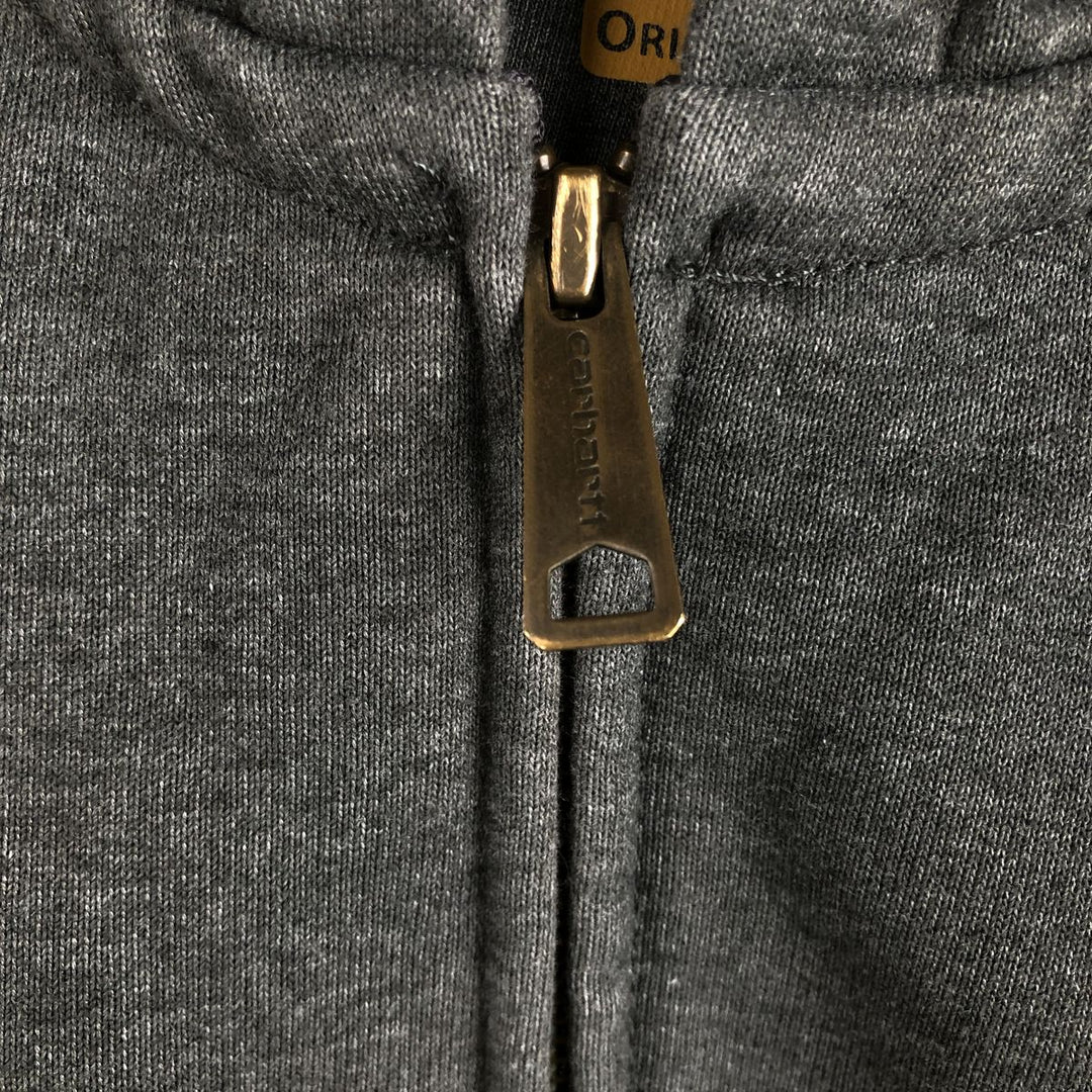 Carhartt ORIGINAL FIT Sweat Full Zip Hoodie, Men's L size cotton Charcoal Vintage Second Hand