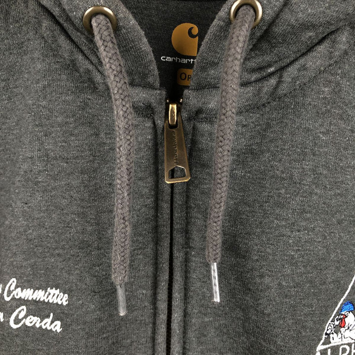 Carhartt ORIGINAL FIT Sweat Full Zip Hoodie, Men's L size cotton Charcoal Vintage Second Hand