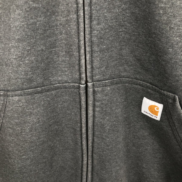 Carhartt ORIGINAL FIT Sweat Full Zip Hoodie, Men's L size cotton Charcoal Vintage Second Hand