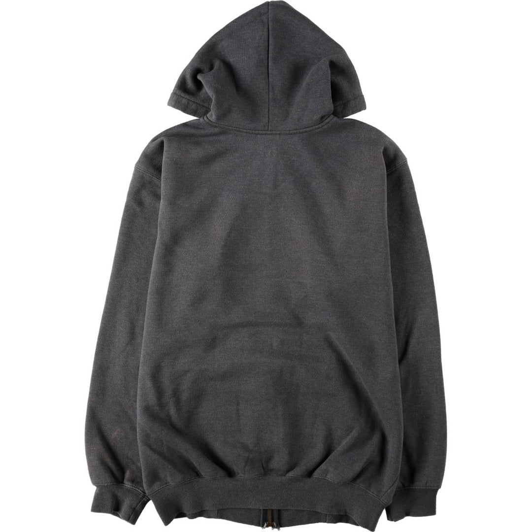Carhartt Sweat Full Zip Hoodie, Men's M cotton Charcoal Vintage Second Hand