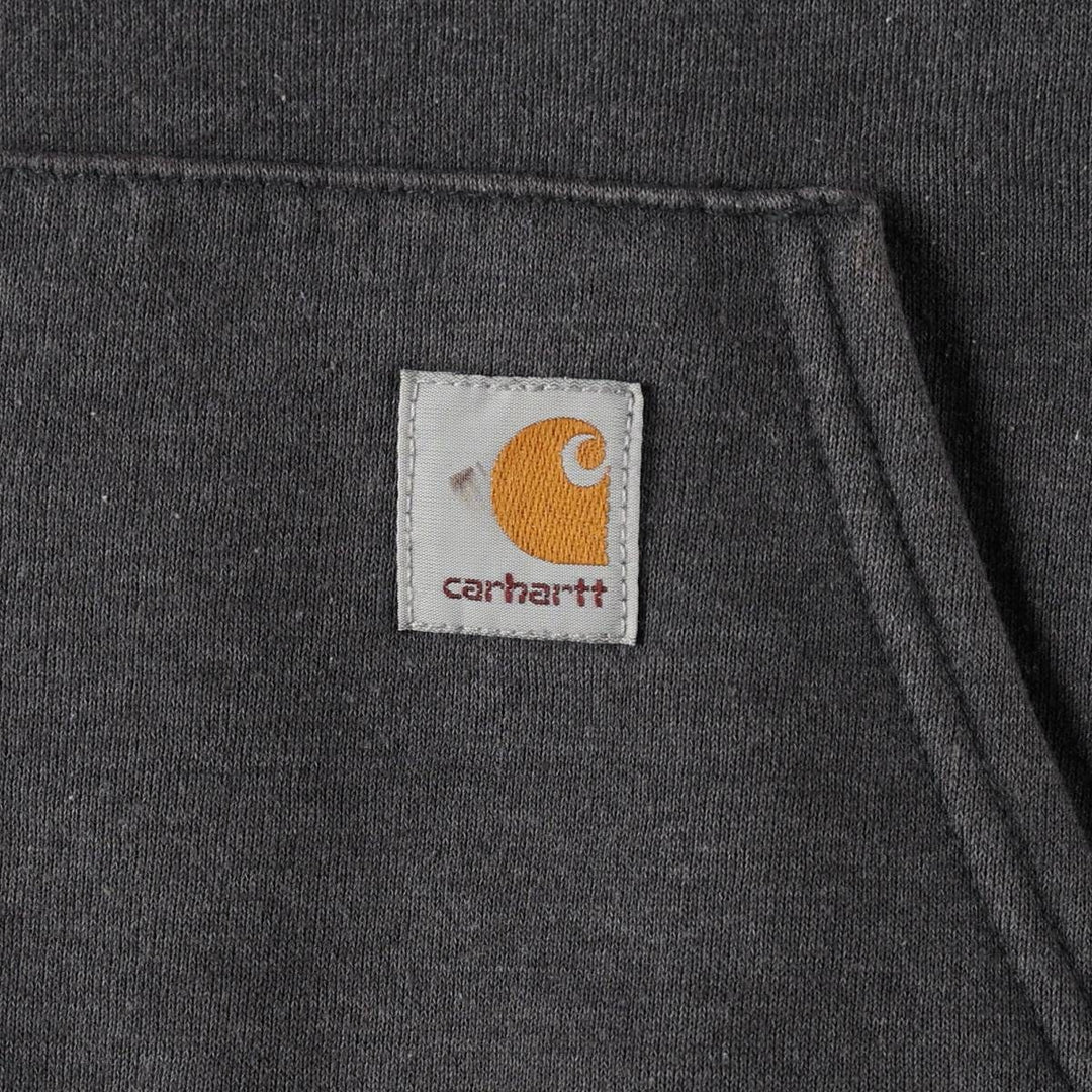 Carhartt Sweat Full Zip Hoodie, Men's M cotton Charcoal Vintage Second Hand