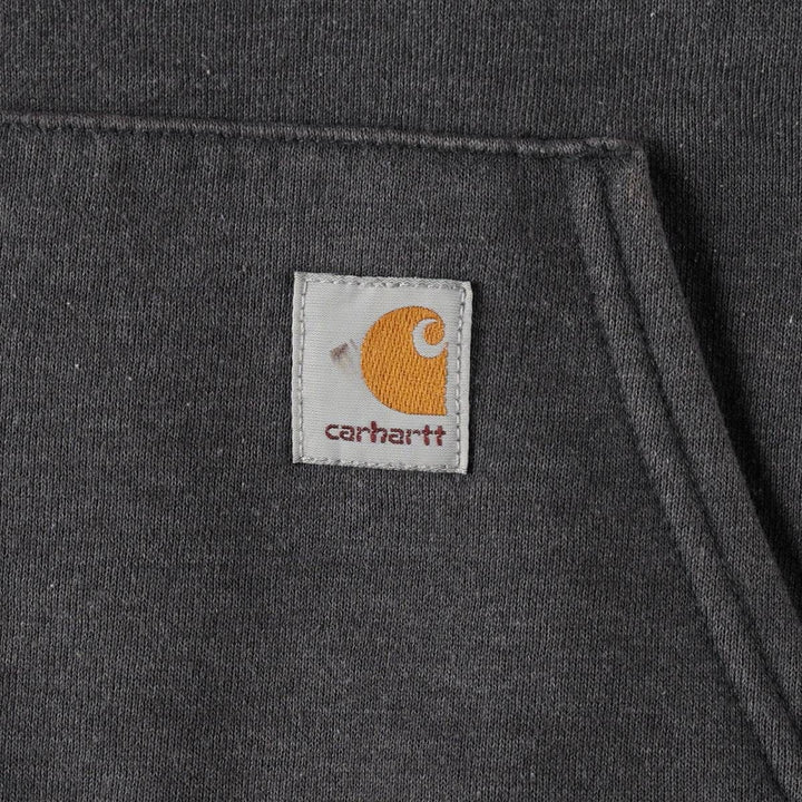 Carhartt Sweat Full Zip Hoodie, Men's M cotton Charcoal Vintage Second Hand