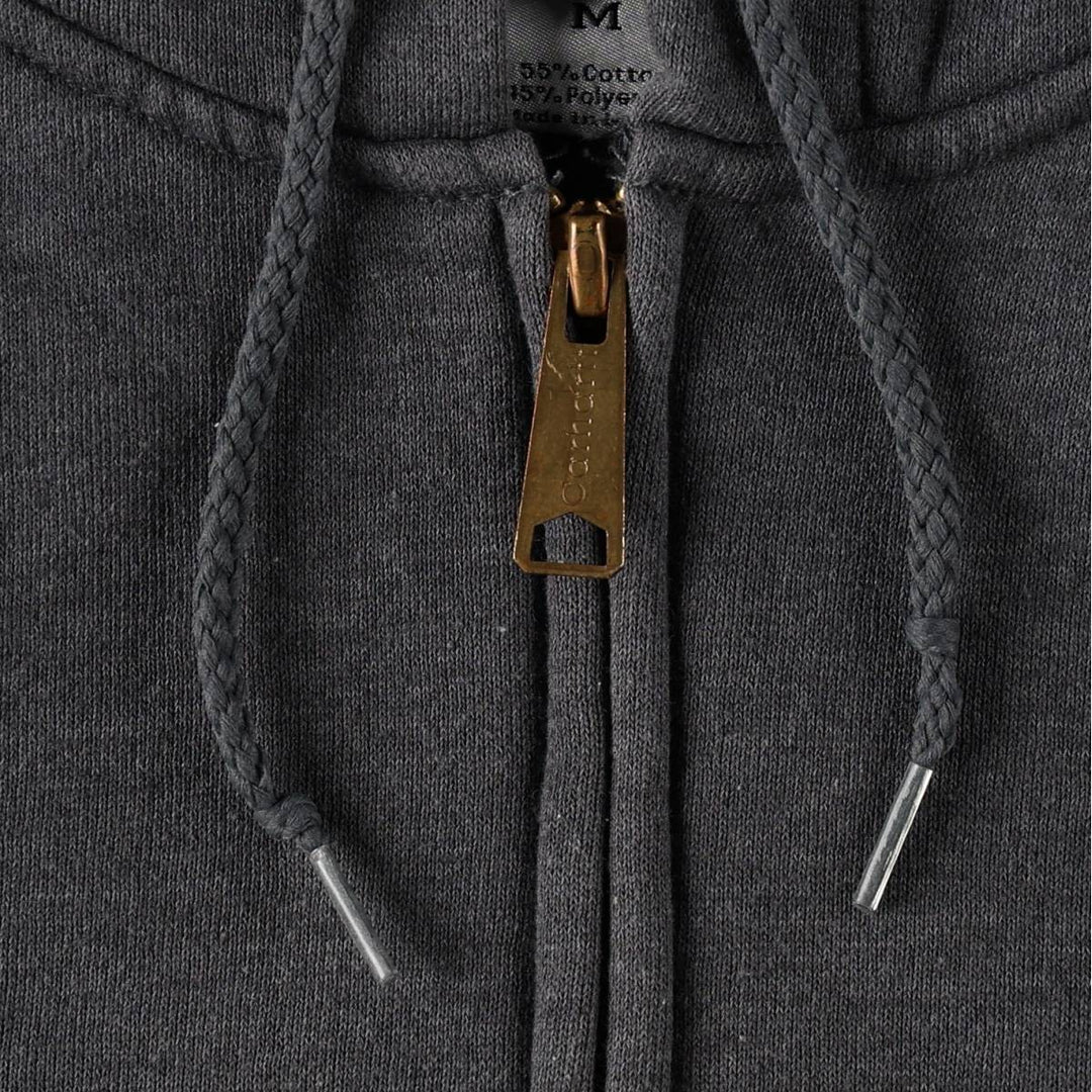 Carhartt Sweat Full Zip Hoodie, Men's M cotton Charcoal Vintage Second Hand
