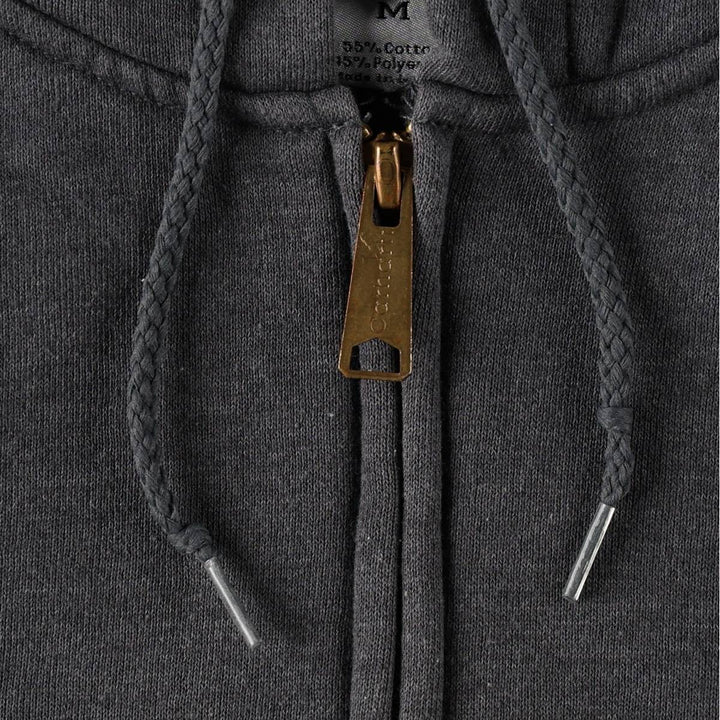 Carhartt Sweat Full Zip Hoodie, Men's M cotton Charcoal Vintage Second Hand