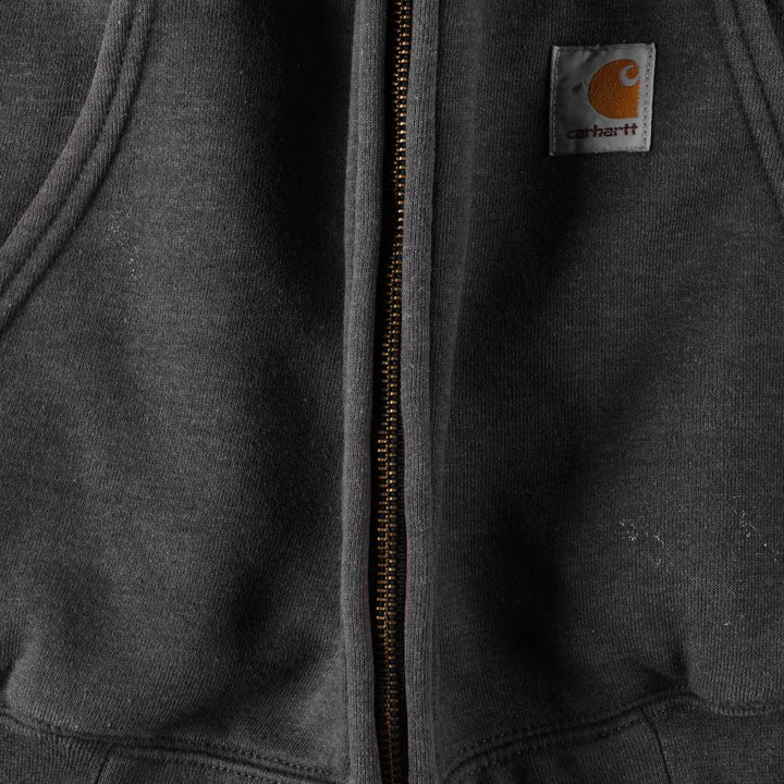 Carhartt Sweat Full Zip Hoodie, Men's M cotton Charcoal Vintage Second Hand