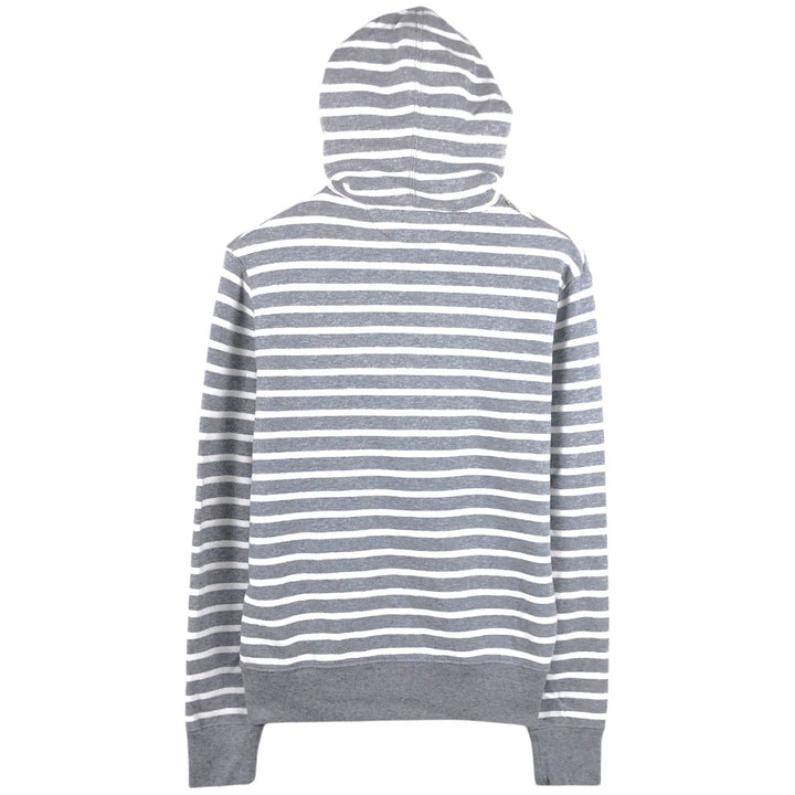 Ralph Lauren POLO RALPH LAUREN Striped Pattern Sweatshirt Full-Zip Hoodie, Men's Size S (approx.) cotton gray type Vintage Second Hand