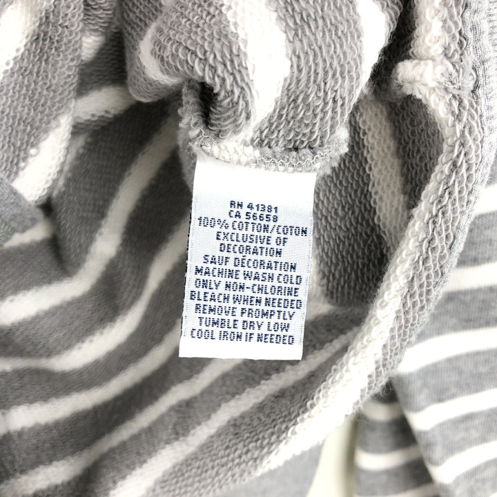 Ralph Lauren POLO RALPH LAUREN Striped Pattern Sweatshirt Full-Zip Hoodie, Men's Size S (approx.) cotton gray type Vintage Second Hand