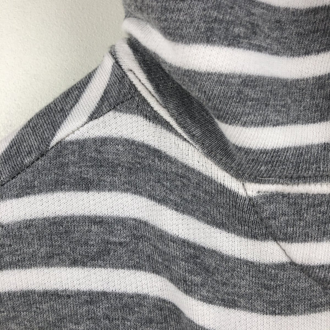 Ralph Lauren POLO RALPH LAUREN Striped Pattern Sweatshirt Full-Zip Hoodie, Men's Size S (approx.) cotton gray type Vintage Second Hand