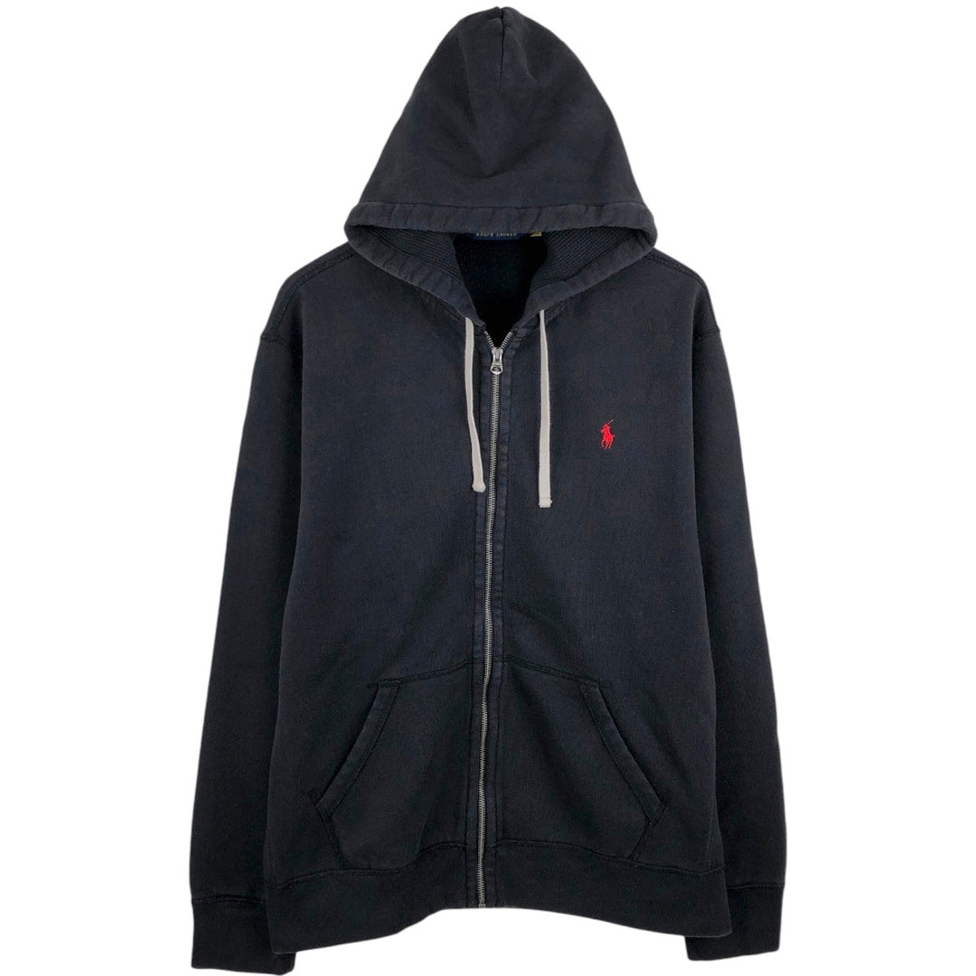 Ralph Lauren POLO RALPH LAUREN Sweat Full Zip Hoodie Men's XL cotton black type Vintage Second Hand