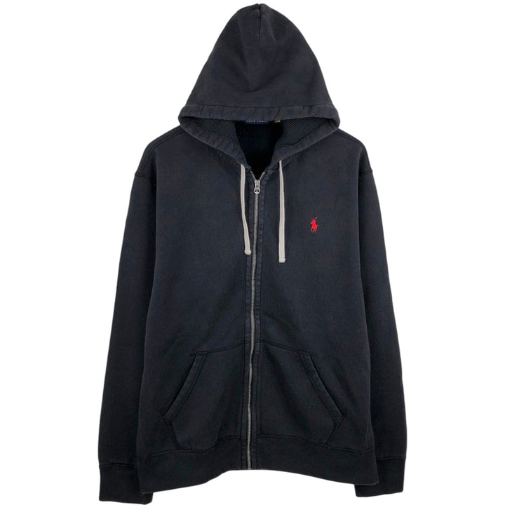 Ralph Lauren POLO RALPH LAUREN Sweat Full Zip Hoodie Men's XL cotton black type Vintage Second Hand