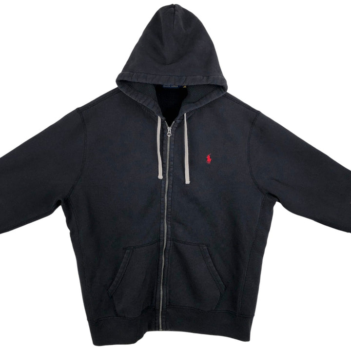 Ralph Lauren POLO RALPH LAUREN Sweat Full Zip Hoodie Men's XL cotton black type Vintage Second Hand