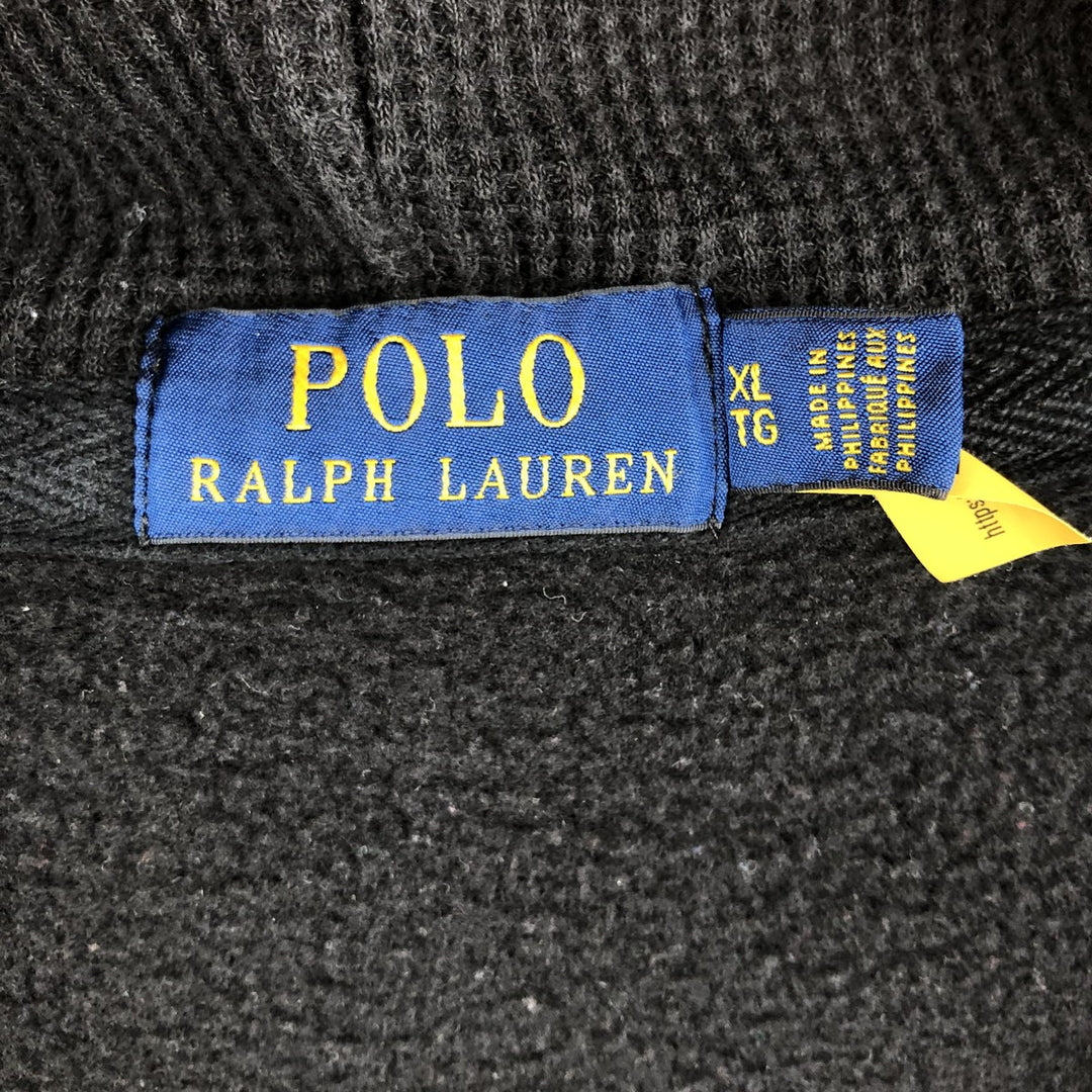 Ralph Lauren POLO RALPH LAUREN Sweat Full Zip Hoodie Men's XL cotton black type Vintage Second Hand