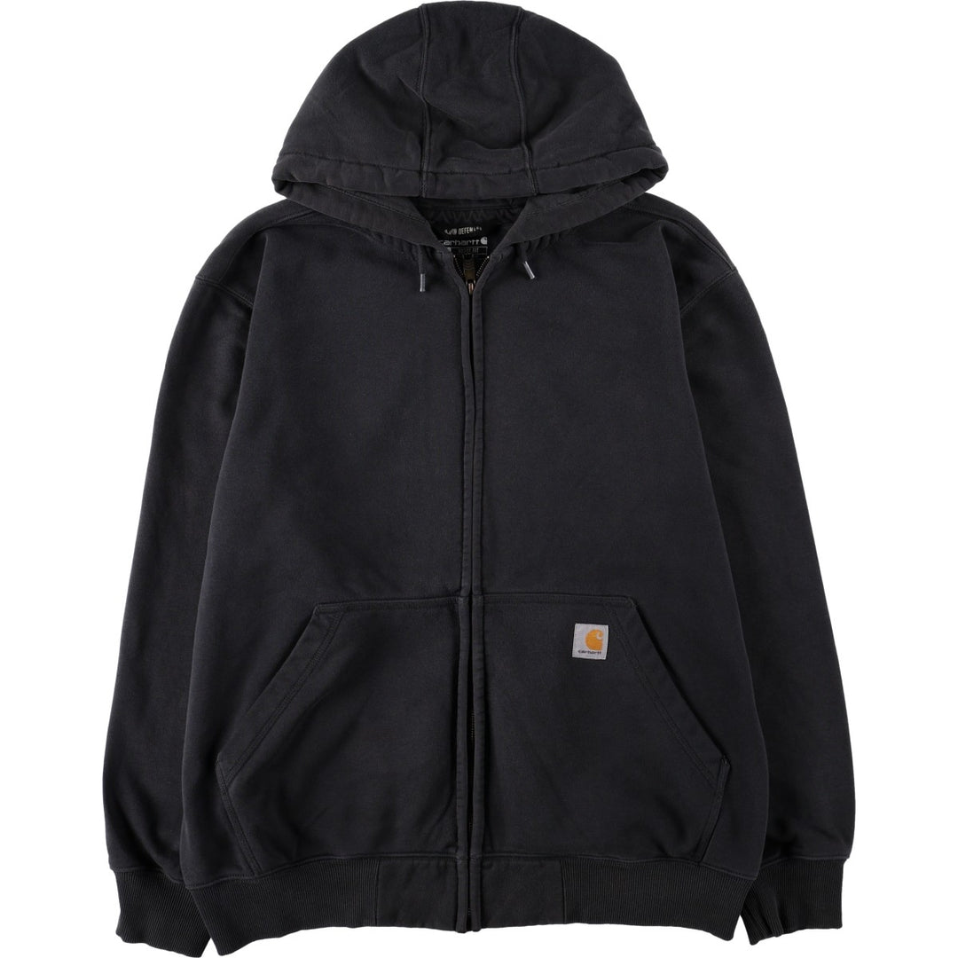 Carhartt Loose Fit Rain Defender Full-Zip Hoodie, Men's Size L cotton black type Vintage Second Hand
